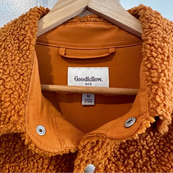 Goodfellow & Co Men's Orange Sherpa Jacket - Picture 3 of 6